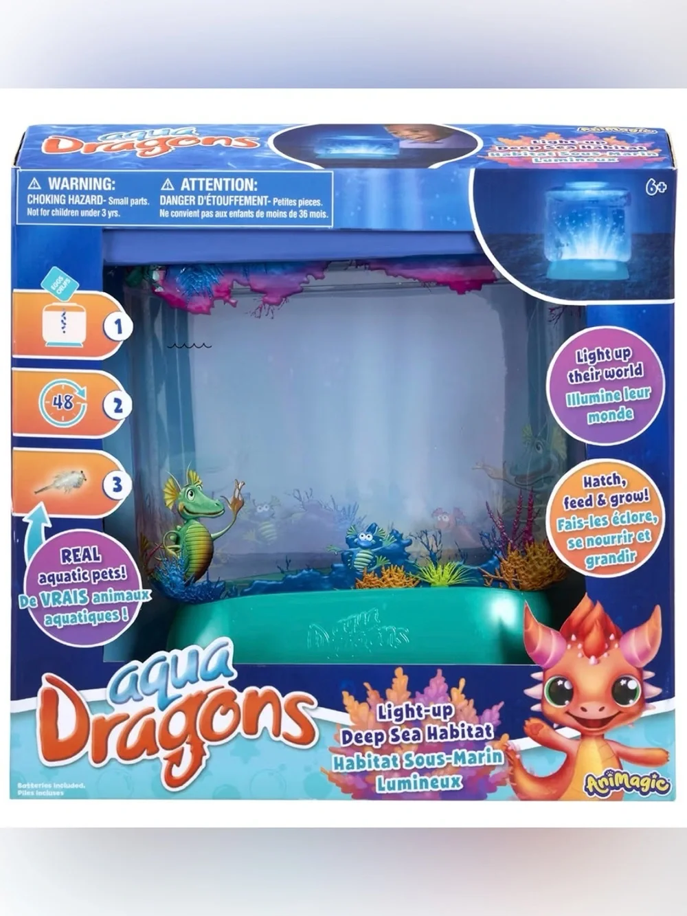 Animagic Aqua Dragons Light-Up Deep Sea Habitat | Build an Aquatic Ecosystem,